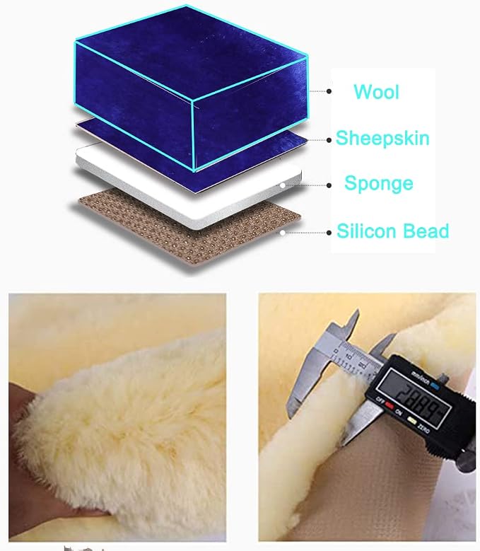 Fluffy Genuine Australia Sheepskin Car Seat Cover - Image 3