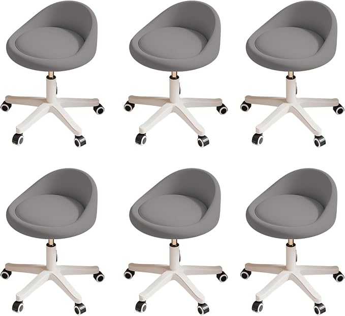 Rolling Stool Set of 6 Rolling Hydraulic Salon Stool by Walktory