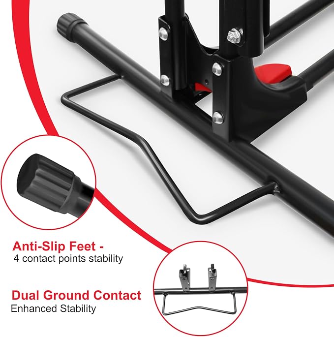 Vertical Bike Parking Stand- Space-Saving, Adjustable Freestanding Upright Bike - Image 4