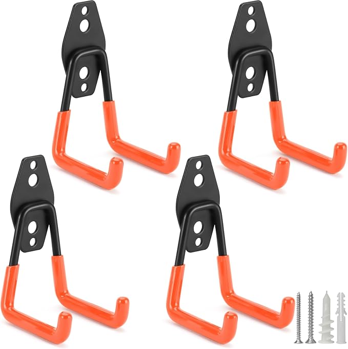 4 Pack Heavy Duty Garage Hooks Storage Organizer Wall Mount Power and Garden by LUPYJI