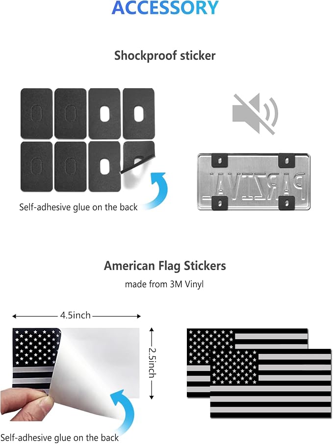 American Flag License Plate Frames - Image 9