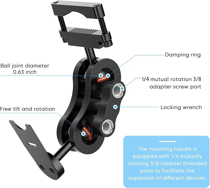 Radar Detector Mount, Aluminum Rearview Mirror Rod Radar Bracket, - Image 4