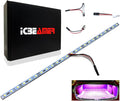 ICBEAMER 12" Purple 18SMD 2835 LED Strip Light Universal Fit Car Trunk Cargo by ICBEAMER