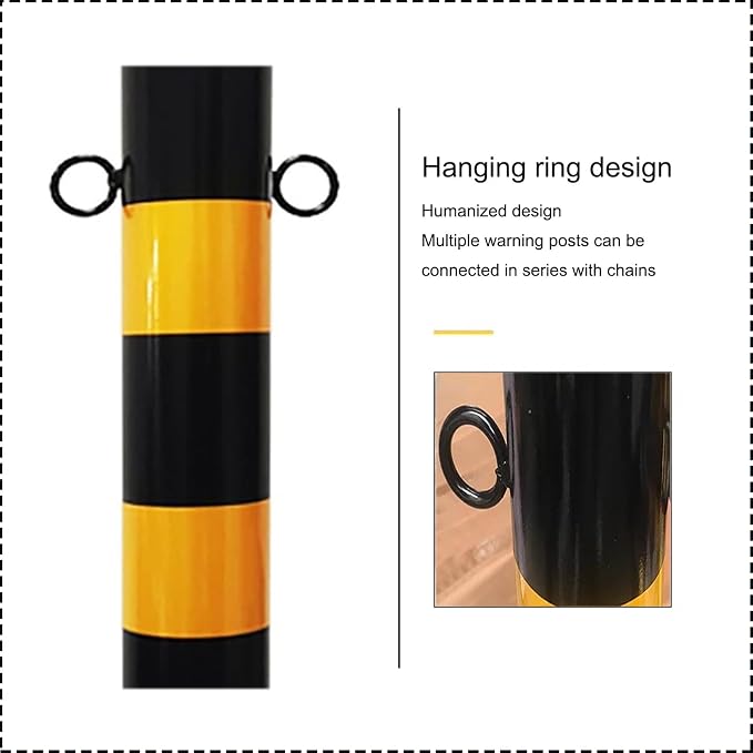 Safety Barrier Bollard for Driveways, Parking Bollard for Warehouse, Traffic - Image 3
