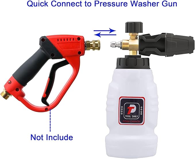 Tool Daily Foam Cannon, 1/4 Inch Quick Connect, Power Washer Foam Cannon - Image 8