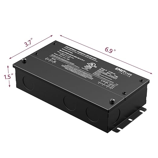 EMITEVER 60W Dimmable LED Driver, 24V Triac Dimmable Power Supply, AC to DC - Image 3