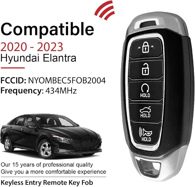 Replacement for 2020 2021 2022 2023 Hyundai Elantra Key Fob Remote Control - Image 2