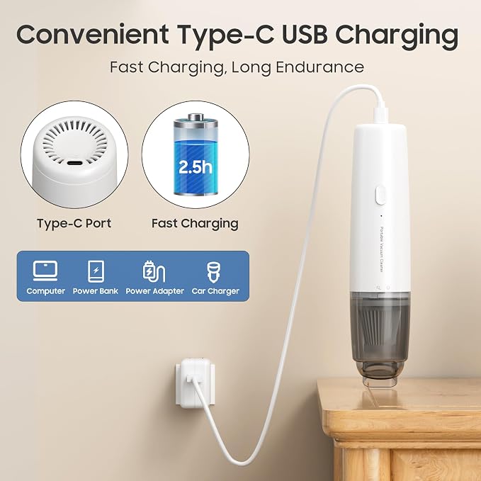 Handheld Vacuum Cordless, Car Vacuum Cleaner Portable - Image 5