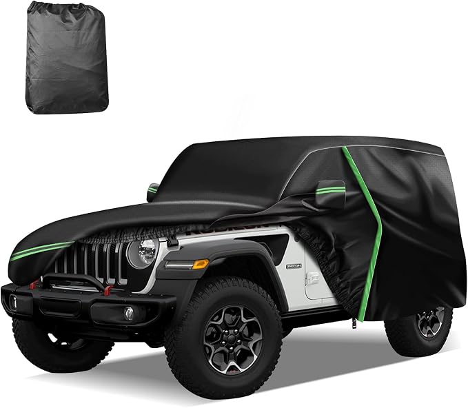 for 1987-2006 Jeep Wrangler 2 Doors 420D Cover Outdoor Waterproof UV Protection by DTNESS