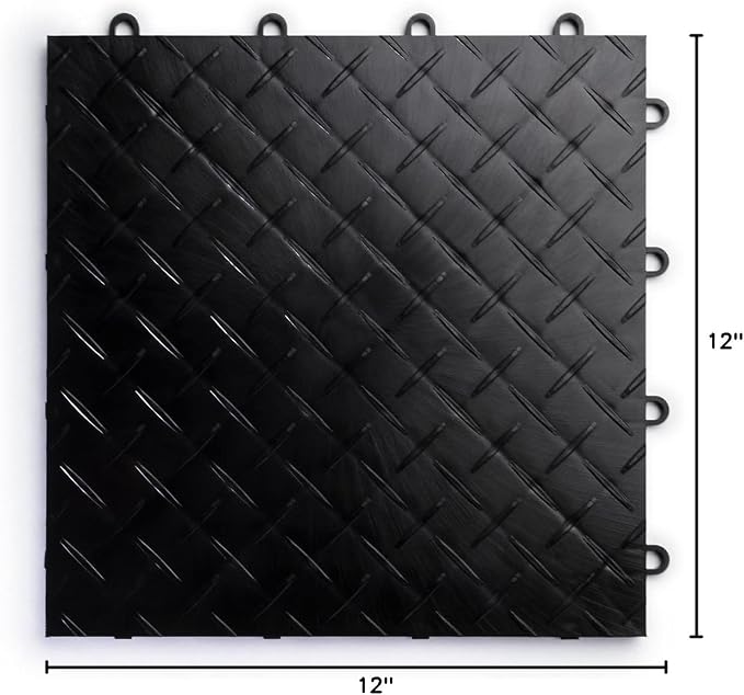 Big Floors RaceDeck Diamond Plate Design, Durable Interlocking Modular Garage - Image 8