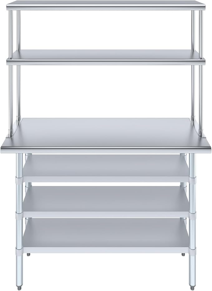 Amgood 18" x 48" Stainless Steel Work Table - Image 2