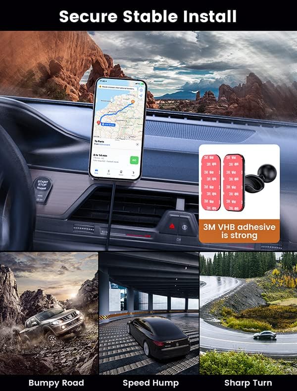 MOKPR for Magsafe Car Mount Charger-Wireless Car Charger-Magnetic Car Phone - Image 4