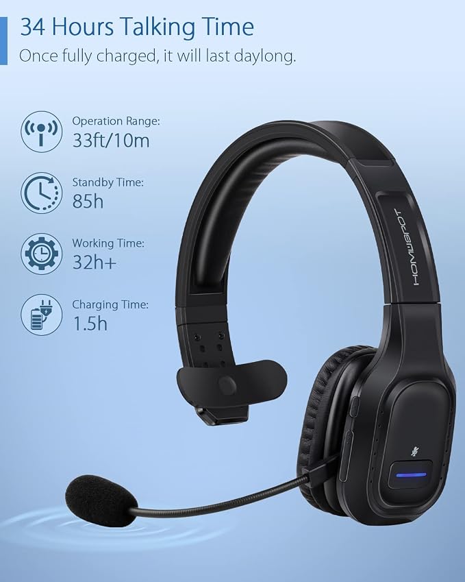 HomeSpot JM100 Trucker Bluetooth Headset - Image 4