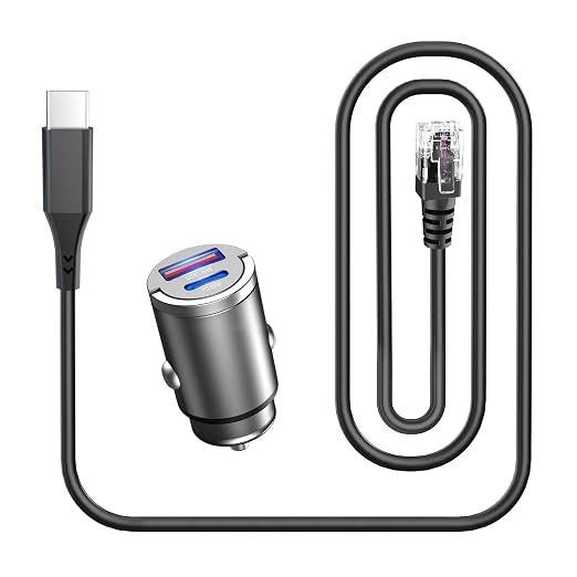 Radar Detector Cable, USB C to RJ11 Cable Charging Kit, by QaMcbulc