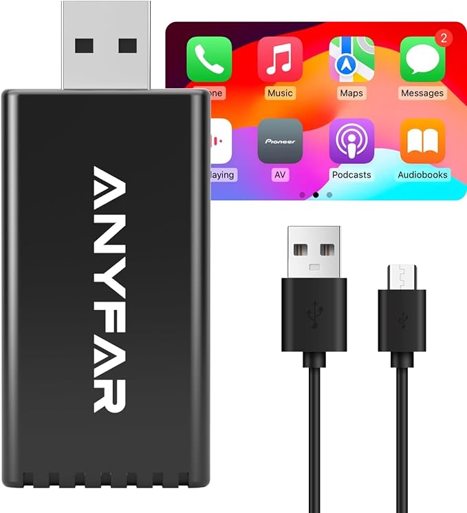 Wireless CarPlay Adapter for iPhone, Dual-core 5G Chip, Auto-Connect in Seconds by ANYFAR