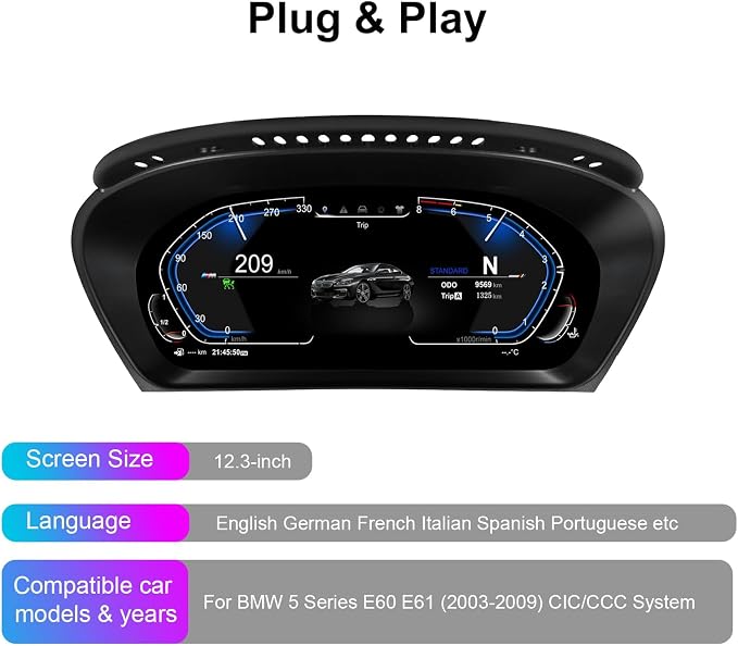Speedometer Instrument for BMW E70 E71 2006-2013 CCC CIC，12.3 inch Linux System - Image 6
