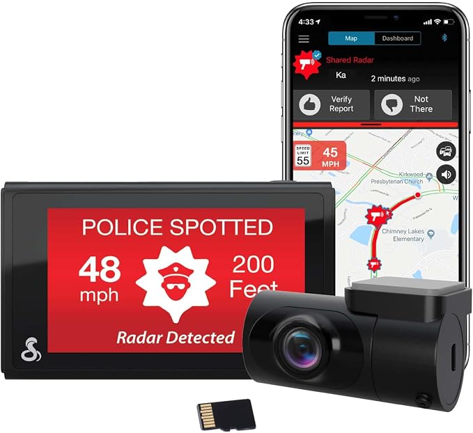 Cobra Smart Dash Cam + Rear Cam – QHD+ 1600P Resolution, Built-in Wi-Fi & GPS by CobraElectronics