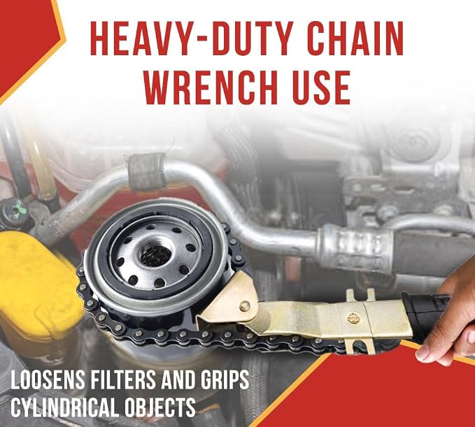 Mytee Products 4 Pack 15" Heavy-Duty Oil Filter Chain Wrench - Image 4