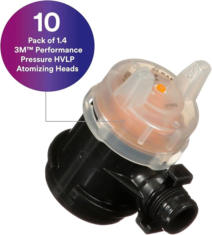 3M Performance Pressure HVLP Atomizing Head Refill Kit, Size 1.4, - Image 2