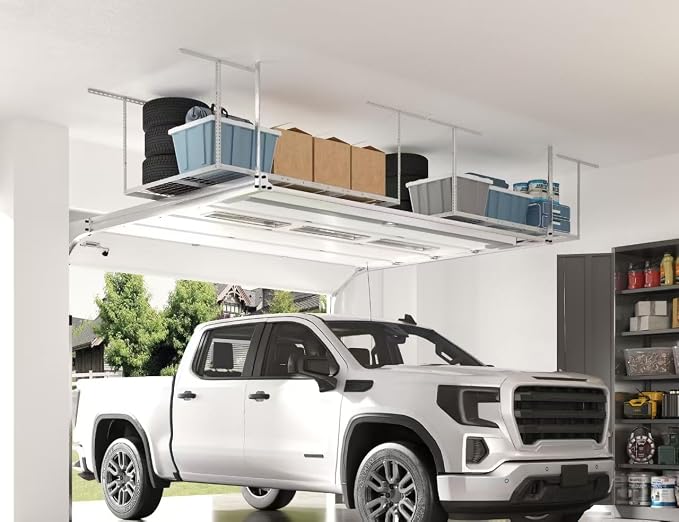 FLEXIMOUNTS 4x6 Overhead Garage Storage Adjustable Ceiling Rack 72" Length x - Image 2