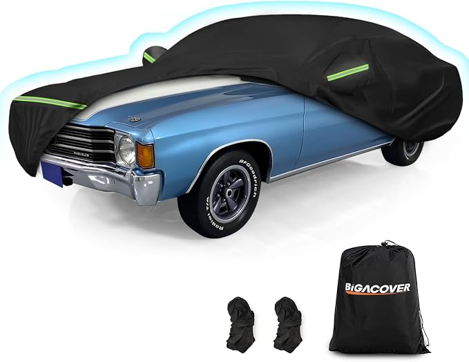 Waterproof Car Covers for Chevrolet Chevelle Malibu SS Sedan/Coupe 1964-1972 by BIGACOVER