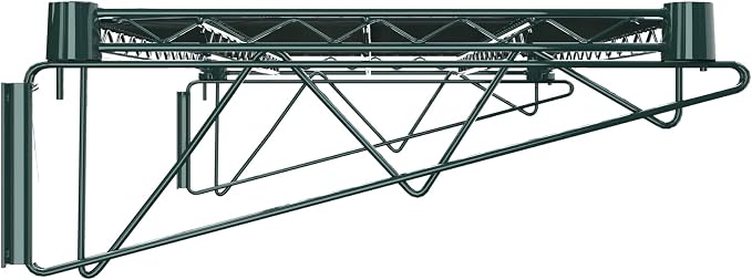 18" x 36" Green Epoxy Wire Wall Mount Shelf - Image 5
