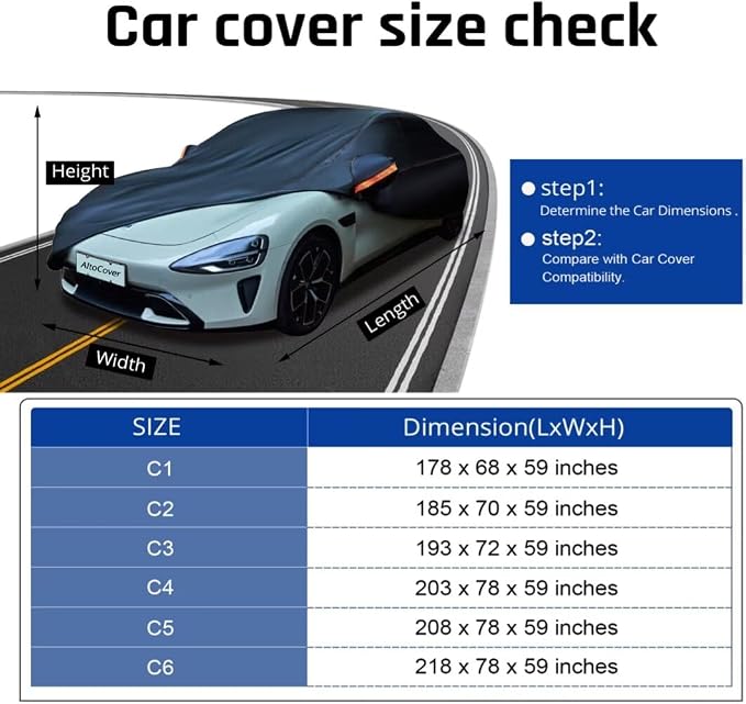 6 Layer Heavy Duty Car Cover Waterproof All Weather Protection - Image 6