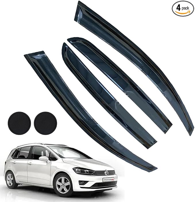 Rain Guards for Volkswagen Golf MK6 Hatchback 2010-2014, Tape-on Side Window by LETINGFAR
