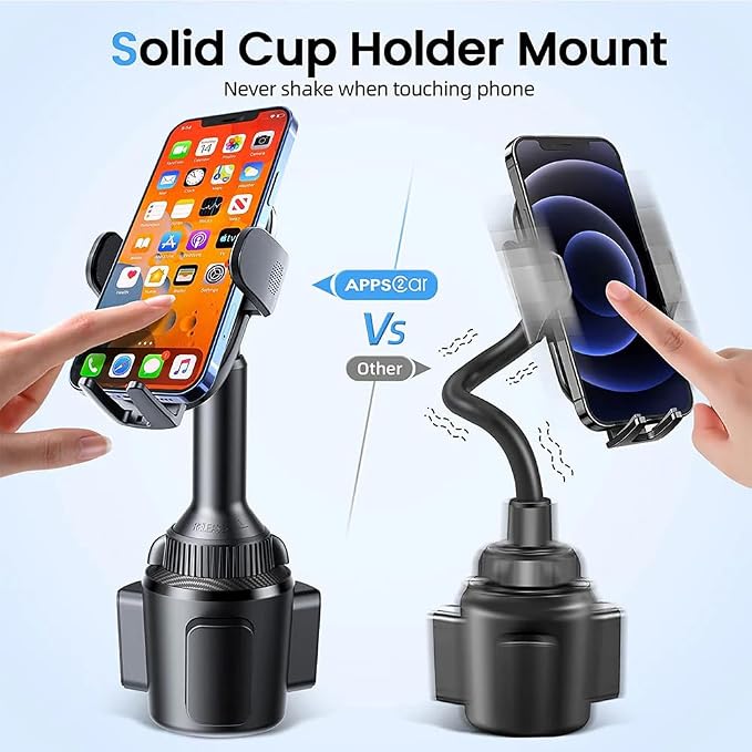 APPS2Car Car Cup Phone Holder Wireless Charger - Image 3