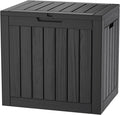 35 Gallon Lockable Resin Deck Box, Waterproof & UV-Resistant Outdoor Storage Box by Home