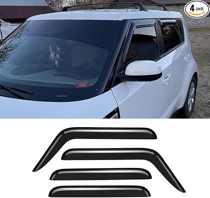 94367 Sunproof Waterproof Side Window Wind Deflector, Window Visor fit by Puermto