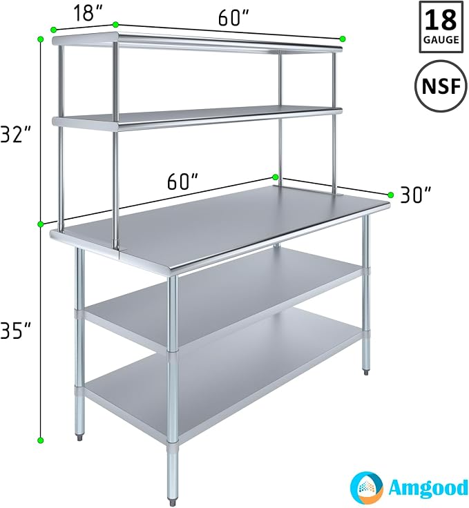 Amgood Stainless Steel Work Table - Image 3