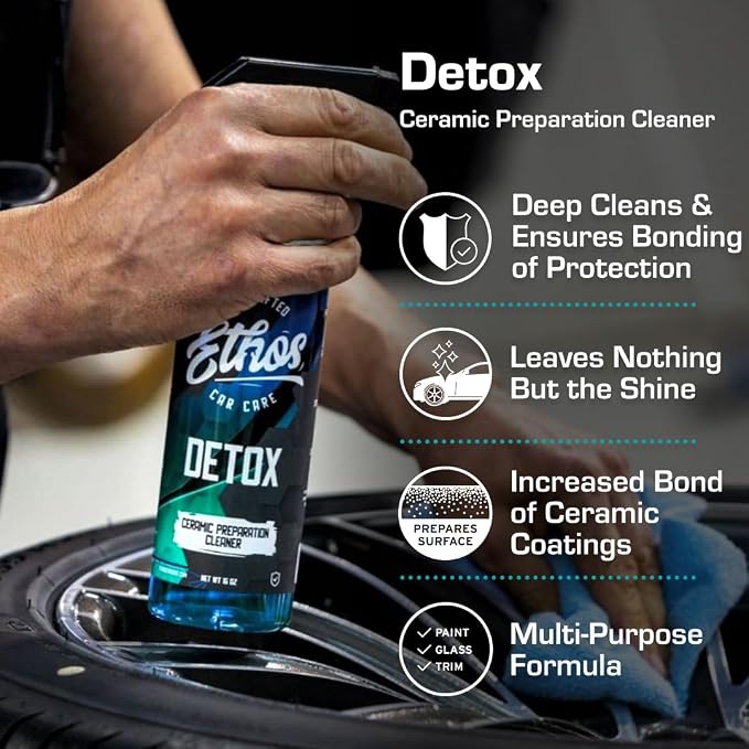 Ethos Detox - Ceramic Coating Prep Spray, Panel Wipe, Glass Cleaner - Prep - Image 2