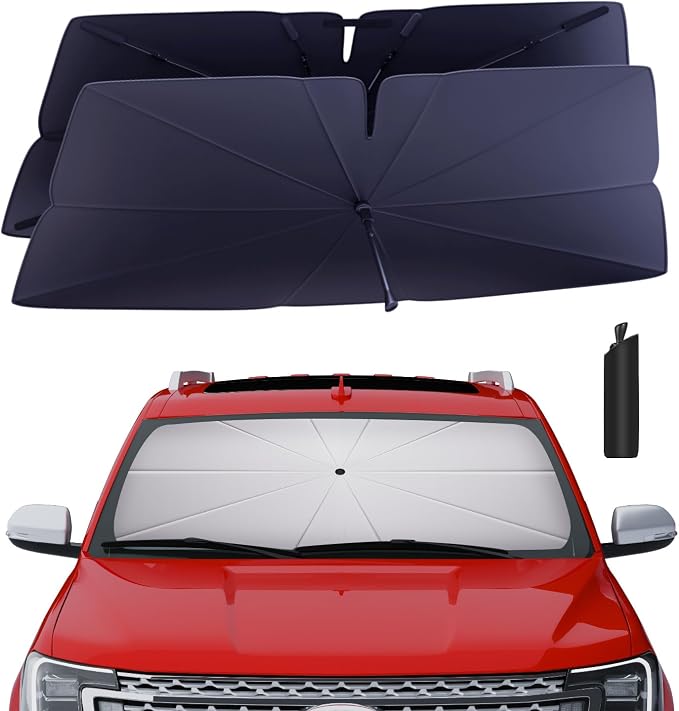 Windshield Sun Shade Umbrella for 2018-2025 Ford Expedition Accessories: Custom by HIMUMOY