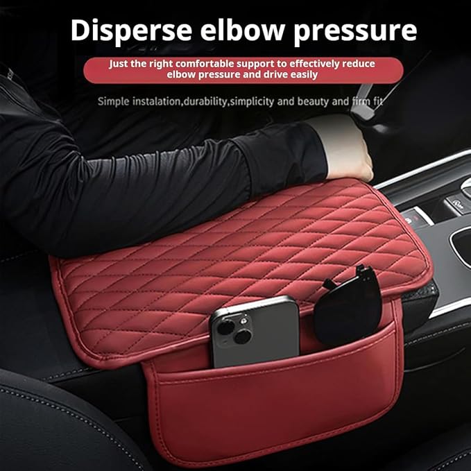Car Armrest Cover Leather Car Console Covers Box Pad - Image 2