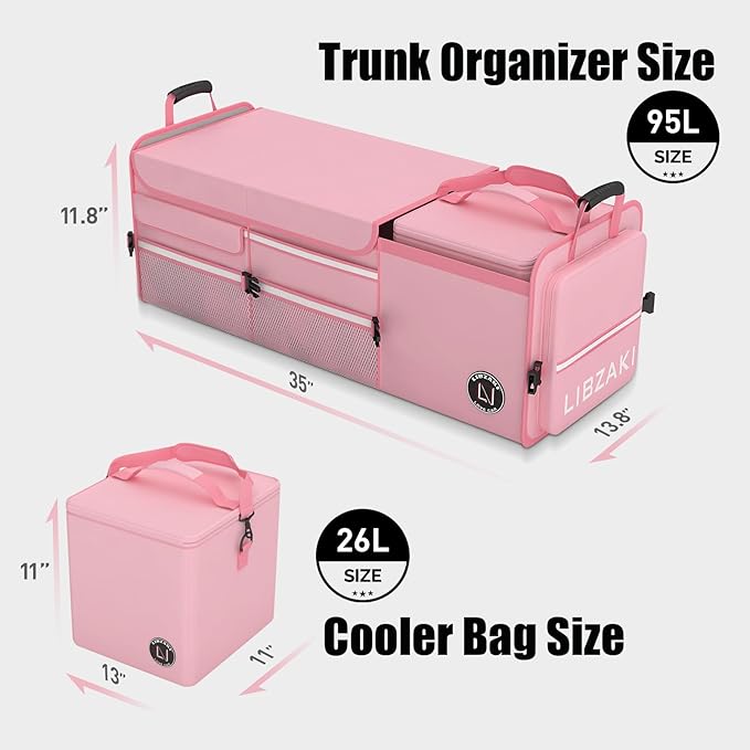LIBZAKI Oversize 4 in 1 Car Trunk Storage Organizer - Image 6