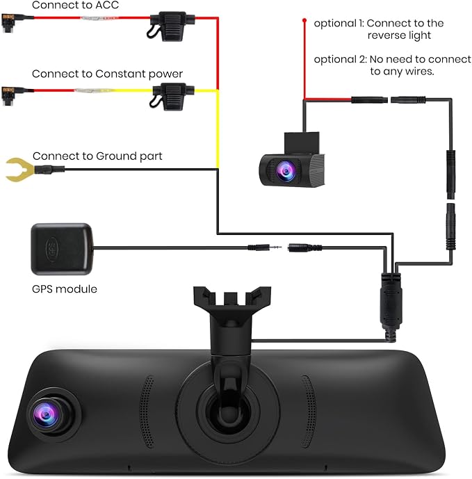 AUTO-VOX V5PRO 1080P 9.35'' OEM Rear View Mirror Camera, Full Laminated - Image 8