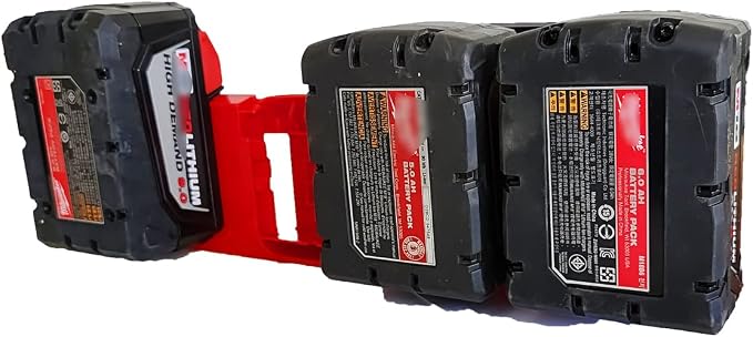 2Pcs Battery Holder 4 Slot Bulk Battery Garage Organizer Mount Fit - Image 4