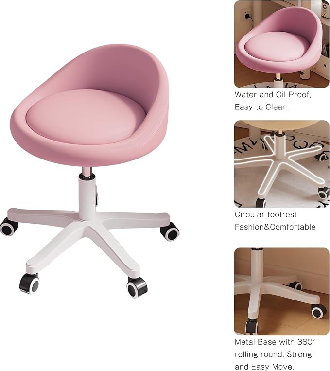 Rolling Stool Set of 2 Rolling Hydraulic Salon Stool - Image 4