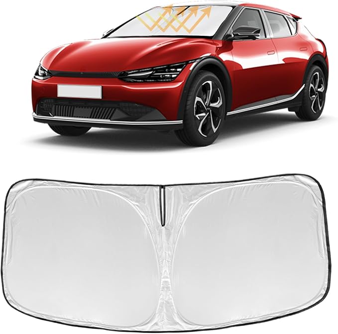Sunshade for EV6 Windshield Sun Shade Custom Fit for Kia EV6 2022 2023 2024 by SLOGENTO