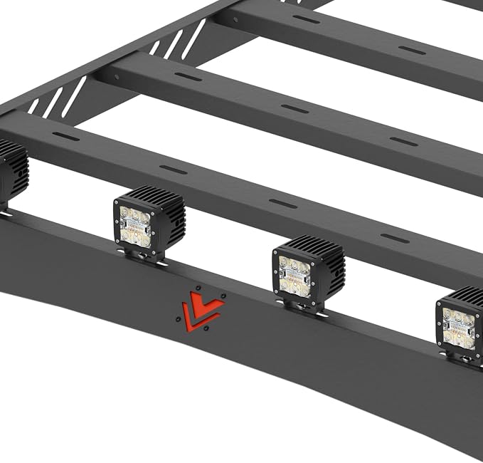 Roof Rack Cargo Basket with 4PCS LED Light Bar Compatible - Image 7