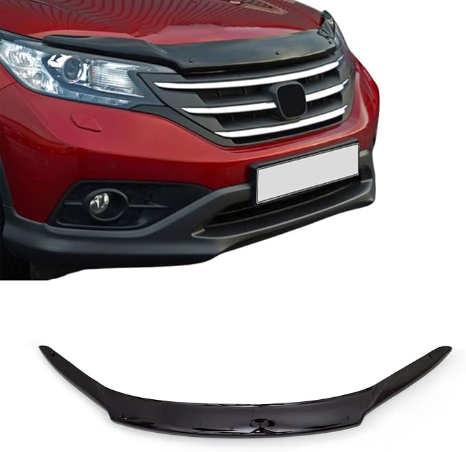 OMAC Front Bug Shield Hood Deflector Guard fits Honda CR-V 2012-2016 Smoke Black by OMAC