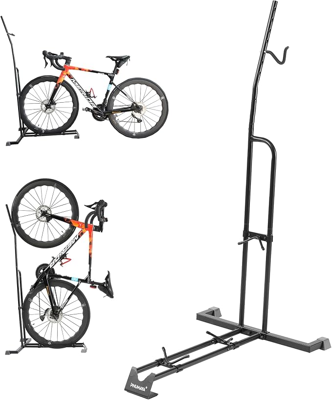 Bike Stand, Vertical Bike Rack For Indoor Bike Storage, Upright Bicycle Stand - Image 6