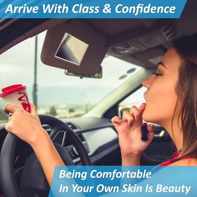 Randconcept - Large Car Sun Visor Adhesive Vanity Mirror, Car Interrior - Image 7
