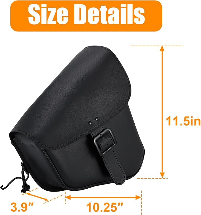 GARGOYLE BELLS Motorcycle Swing Arm Bag Solo Saddle Bags - Image 7