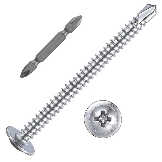 Wensilon #10×2”for Sheet Metal Self-Tapping Screws 410 Stainless Steel Truss by Wensilon