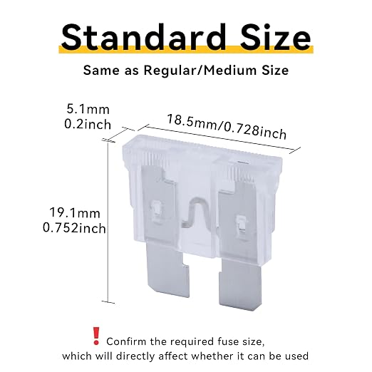 100 Pack Auto Fuses 25 AMP ATC/ATO Standard Regular Fuse Blade 25A Car Truck - Image 2