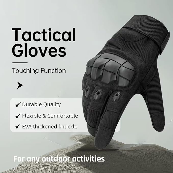 Touchscreen Tactical Gloves for Outdoor Protection Gloves, Motorcycle Riding - Image 3