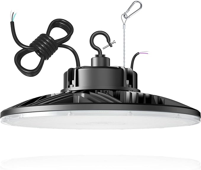 300W UFO-LED-High-Bay-Light, UL & DLC Listed 5000K Daylight 43500LM, 0-10V by ORRGENA