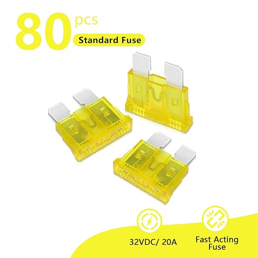 20 Amp Standard Fuse, 20A Car Blade Fuses - Image 2